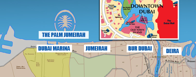 Mappa Dubai Migliori Zone