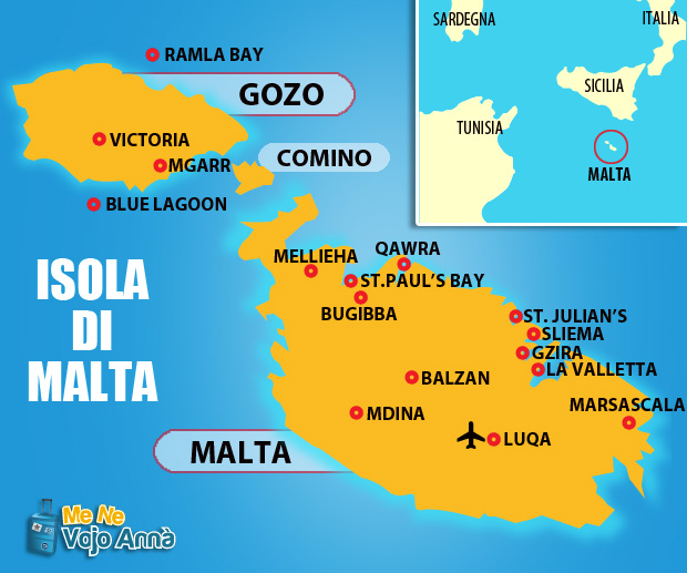 Mappa Isola di Malta