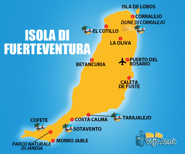 Mappa Isola di Fuerteventura